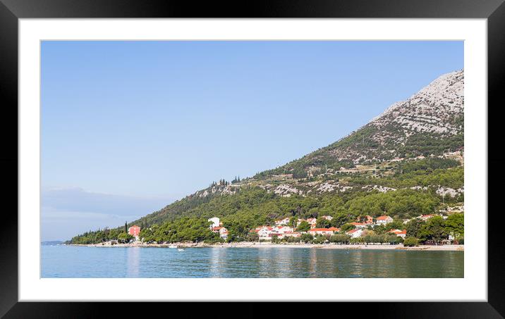 Steep sides of the Peljesac mountains Framed Mounted Print by Jason Wells