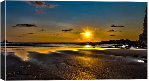 Cracking Sunset Canvas Print by Craig Burley