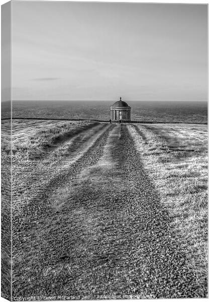 Mussenden Temple in Londonderry, Northern Ireland Canvas Print by David McFarland