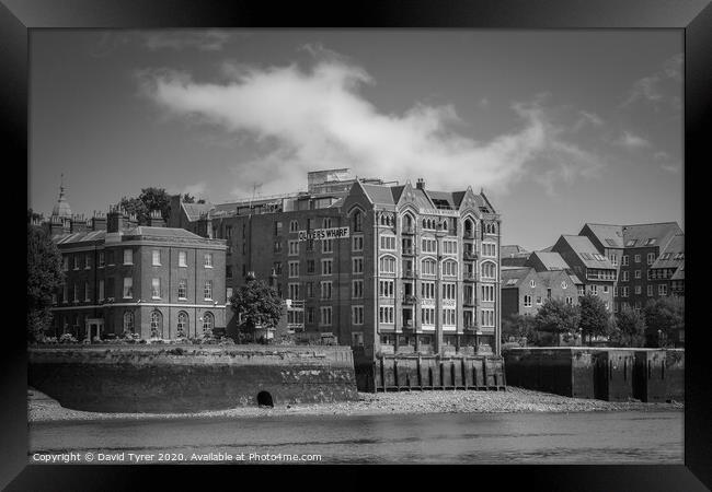 Oliver's Wharf - Wapping, London Framed Print by David Tyrer