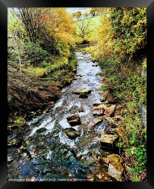 Clough Brook on Autumn Morning  Framed Print by Samantha Smith