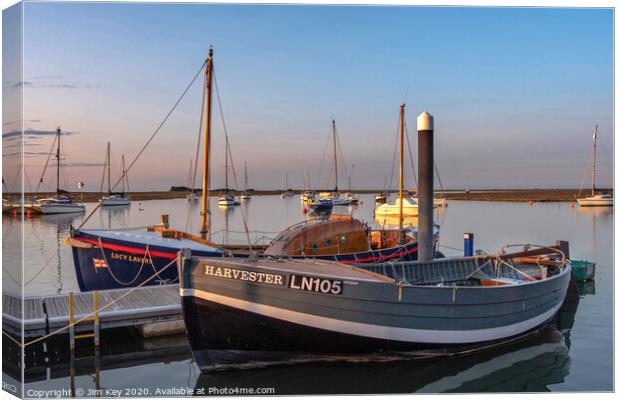 A Whelker and a Lifeboat Norfolk Canvas Print by Jim Key