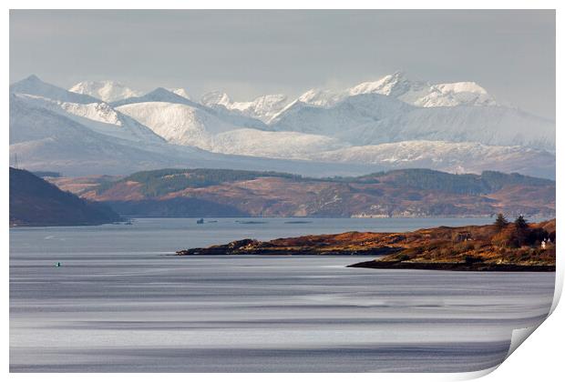 Cuillin Mountains on the Isle of Skye Print by Derek Beattie