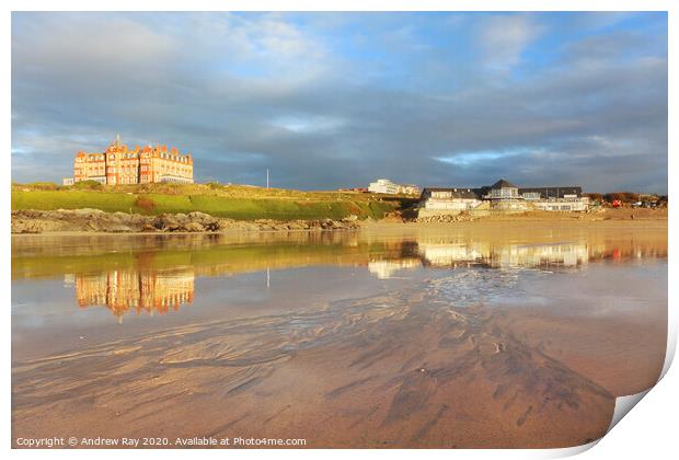 Fistral Beach View (Newquay) Print by Andrew Ray