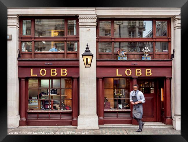 John Lobb Shop at St James Street in London Framed Print by Karol Kozlowski