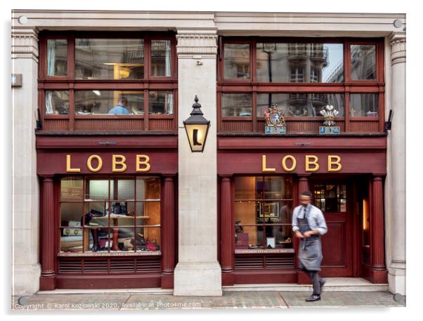 John Lobb Shop at St James Street in London Acrylic by Karol Kozlowski
