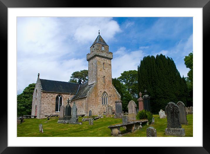 Cawdor Church and Graveyard Framed Mounted Print by Jacqi Elmslie