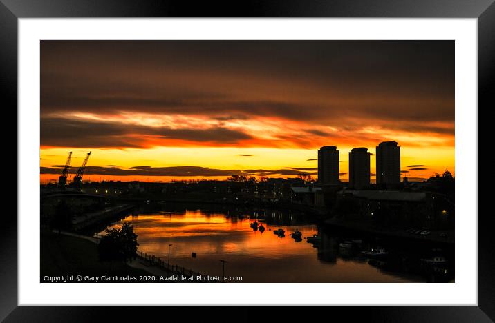 A New Day dawns at Sunderland Framed Mounted Print by Gary Clarricoates