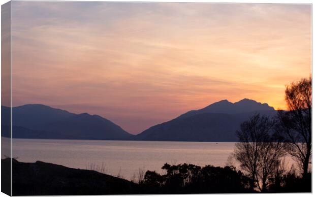 Loch Leven Sunset Canvas Print by Ceri Jones
