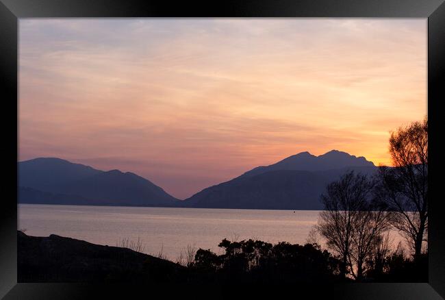 Loch Leven Sunset Framed Print by Ceri Jones