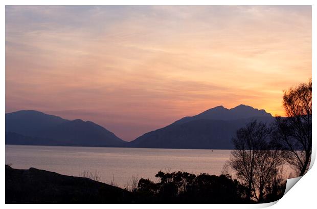 Loch Leven Sunset Print by Ceri Jones