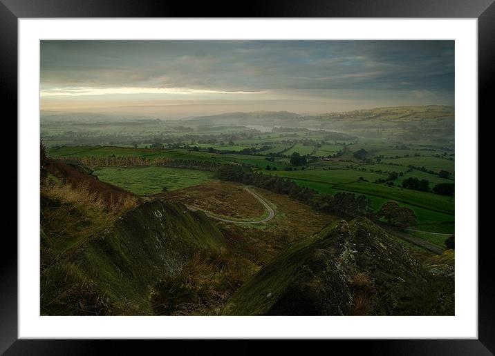 Dusk At The Roaches Framed Mounted Print by Wayne Molyneux