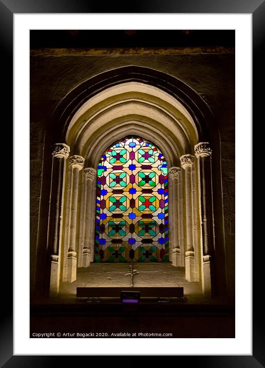 Stained Glass Window in Mezquita Framed Mounted Print by Artur Bogacki