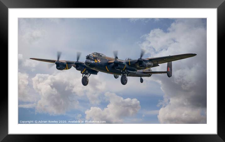 Lancaster at Biggin Hill in 2018 Framed Mounted Print by Adrian Rowley