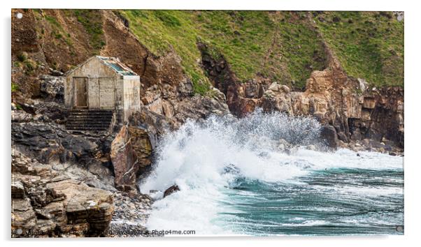 Cape Cornwall Acrylic by David Belcher