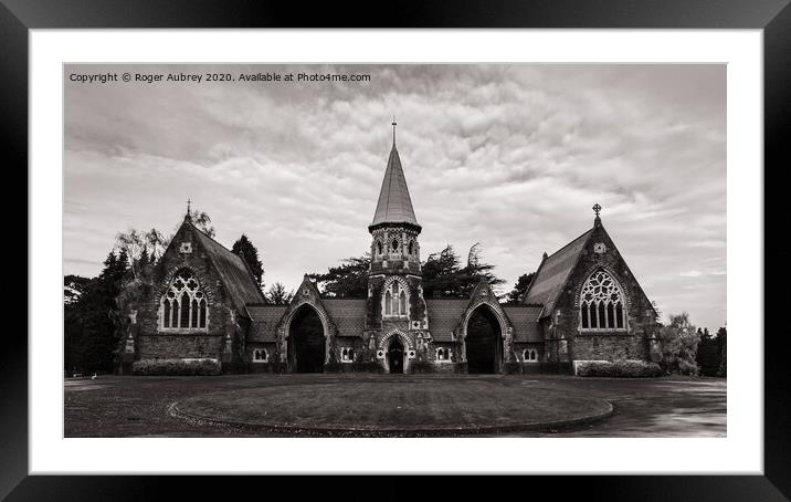 Cathays Cemetery  Framed Mounted Print by Roger Aubrey