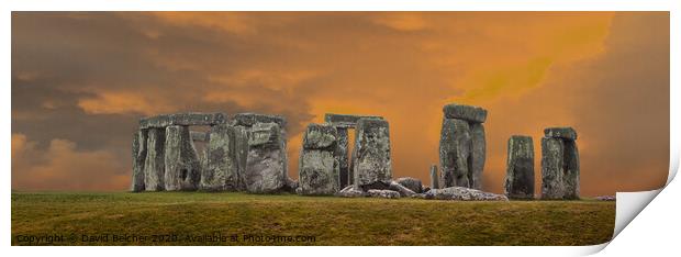 Stonehenge Print by David Belcher