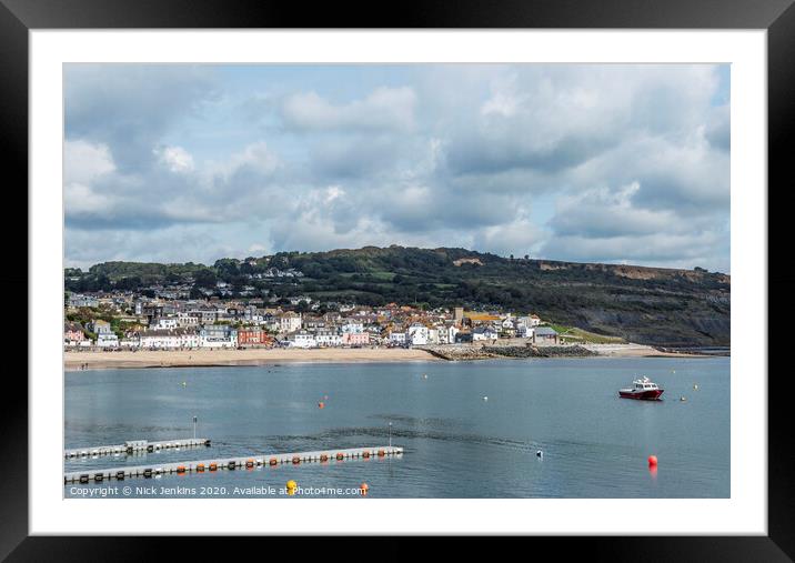 Lyme Regis from the Cobb Dorset Coast Framed Mounted Print by Nick Jenkins
