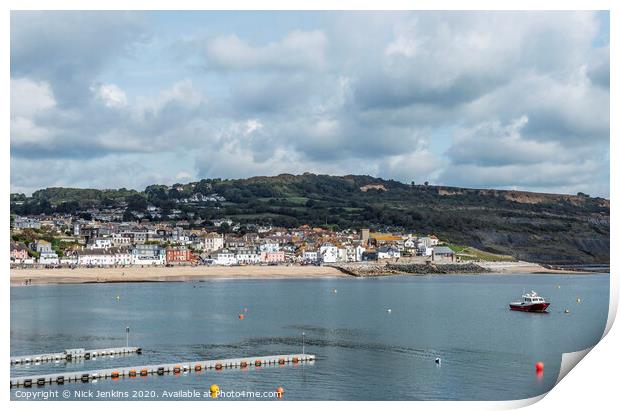 Lyme Regis from the Cobb Dorset Coast Print by Nick Jenkins