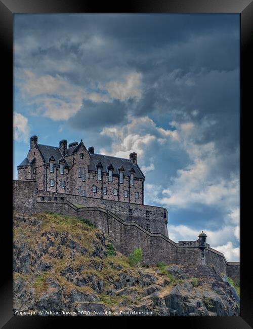 Majestic Edinburgh Castle at Sunset Framed Print by Adrian Rowley