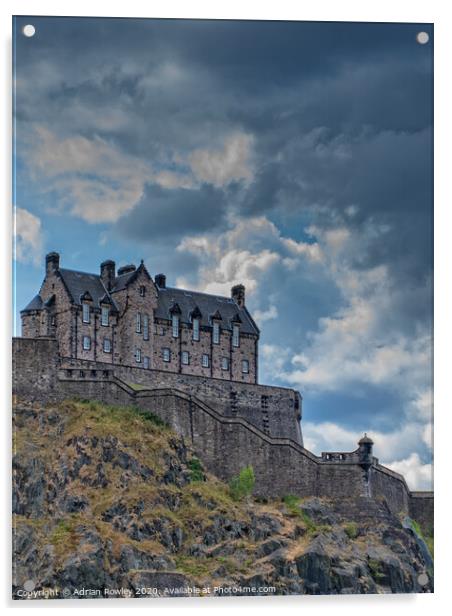 Majestic Edinburgh Castle at Sunset Acrylic by Adrian Rowley