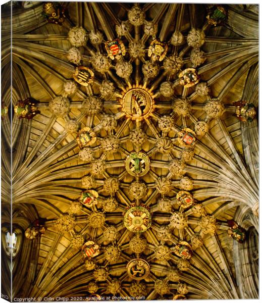 Thistle Chapel ceiling Canvas Print by Colin Chipp