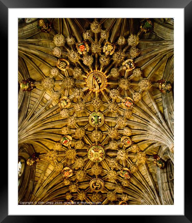 Thistle Chapel ceiling Framed Mounted Print by Colin Chipp