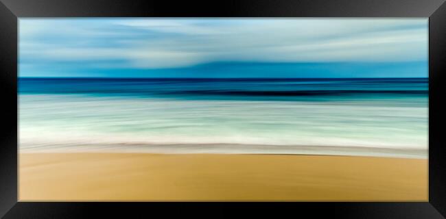 Sunkissed Hayle Beach Framed Print by Beryl Curran