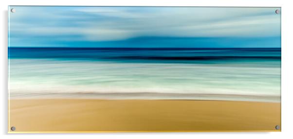 Sunkissed Hayle Beach Acrylic by Beryl Curran