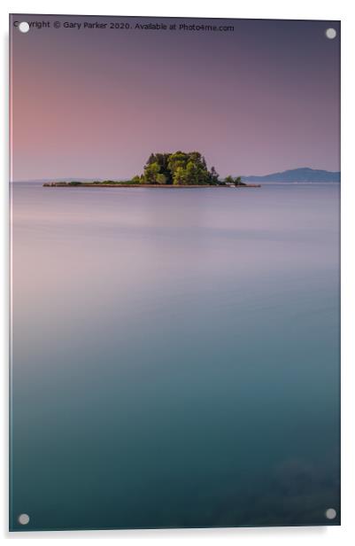 Mouse Island, Corfu, Greece, at sunrise Acrylic by Gary Parker
