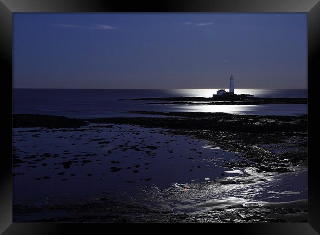 By the Light of the Silvery Moon Framed Print by Paul Appleby