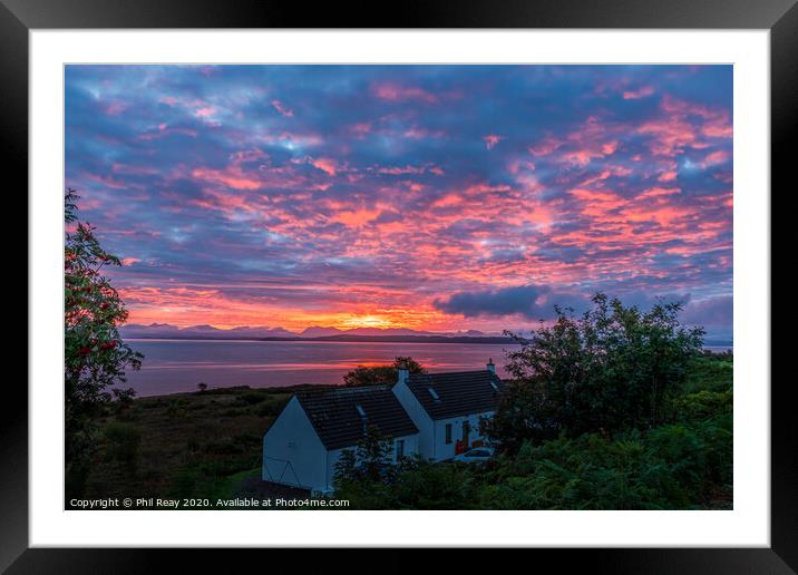 Sky on fire Framed Mounted Print by Phil Reay
