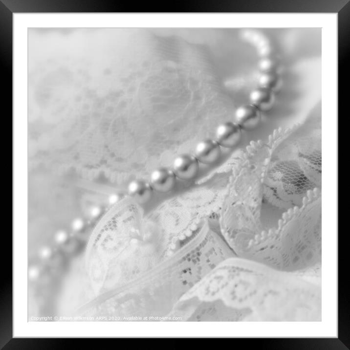 Pearls and Lace Framed Mounted Print by Eileen Wilkinson ARPS EFIAP