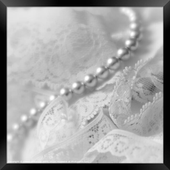 Pearls and Lace Framed Print by Eileen Wilkinson ARPS EFIAP