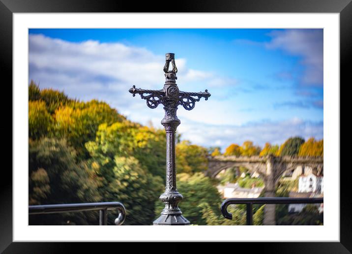 Knaresborough Viaduct and cross North Yorkshire England Framed Mounted Print by mike morley