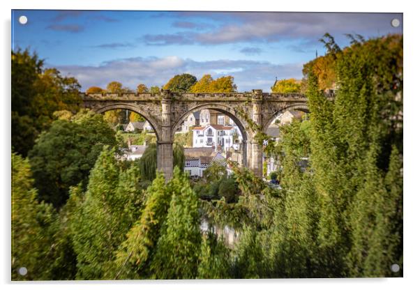 Knaresborough Viaduct North Yorkshire Acrylic by mike morley