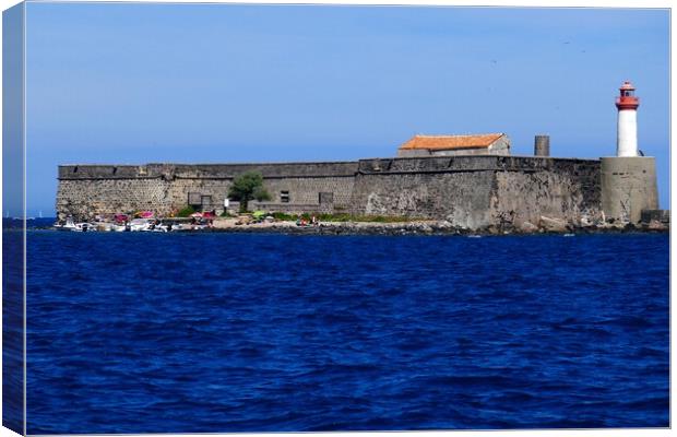 Fort de Brescou at Cap g'Agde in France Canvas Print by Jeremy Hayden