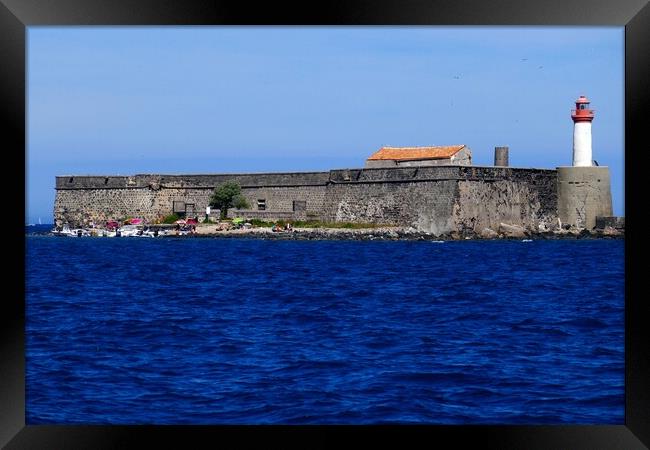 Fort de Brescou at Cap g'Agde in France Framed Print by Jeremy Hayden