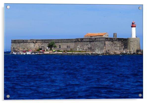 Fort de Brescou at Cap g'Agde in France Acrylic by Jeremy Hayden