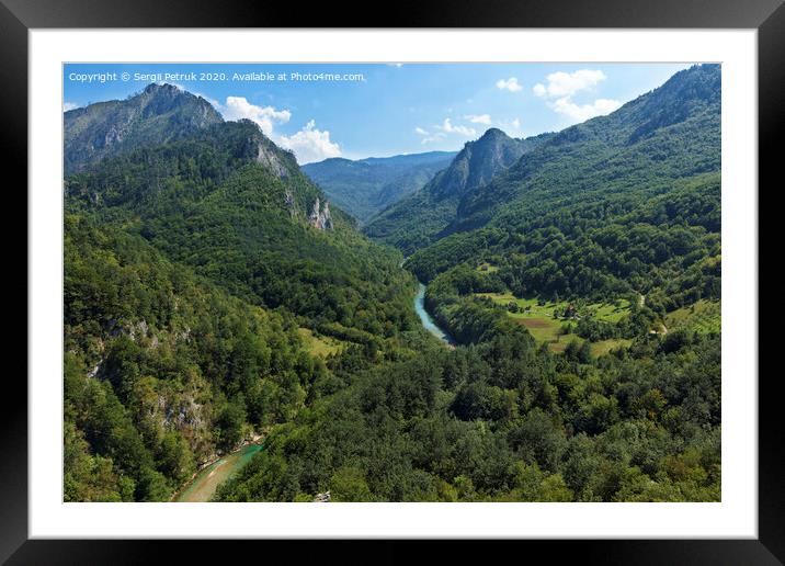 Beautiful view of the valley in the mountains of Montenegro Framed Mounted Print by Sergii Petruk