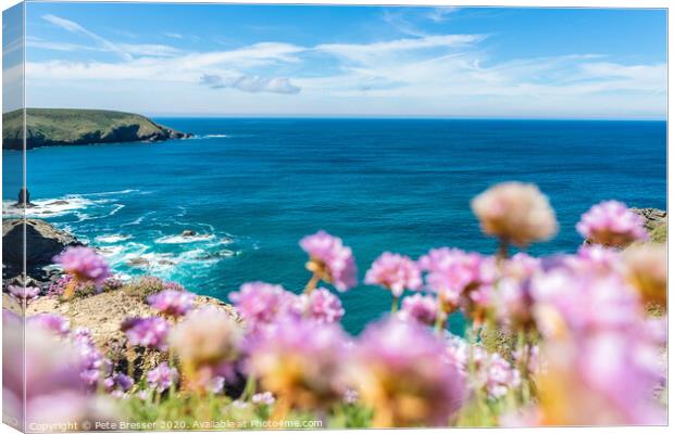 Looking over the Gwithian Coastline Canvas Print by Pete Bresser