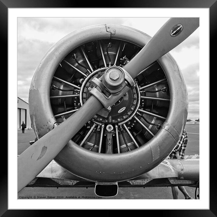 Plane engine Framed Mounted Print by Steven Ralser