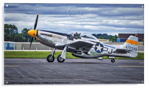 Mustang P51 Acrylic by Steven Ralser