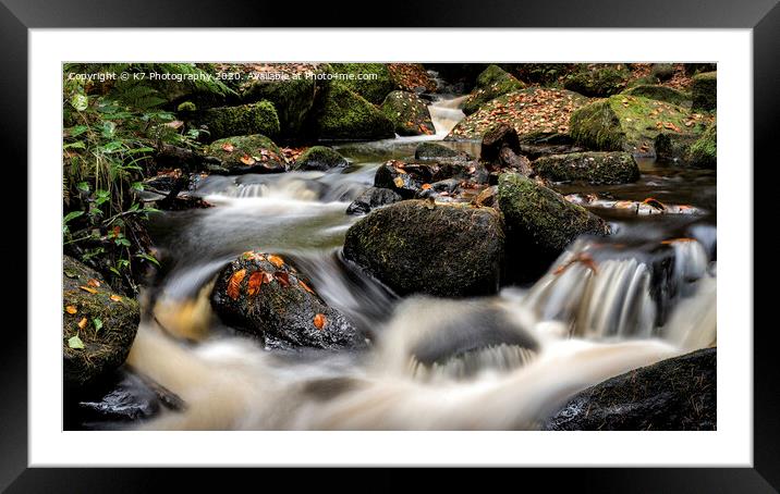 Wyming Brook in Autumn Framed Mounted Print by K7 Photography