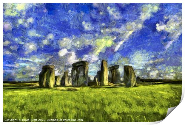 Stonehenge Art Print by David Pyatt