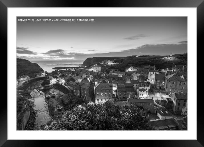 Staithes dawn Framed Mounted Print by Kevin Winter