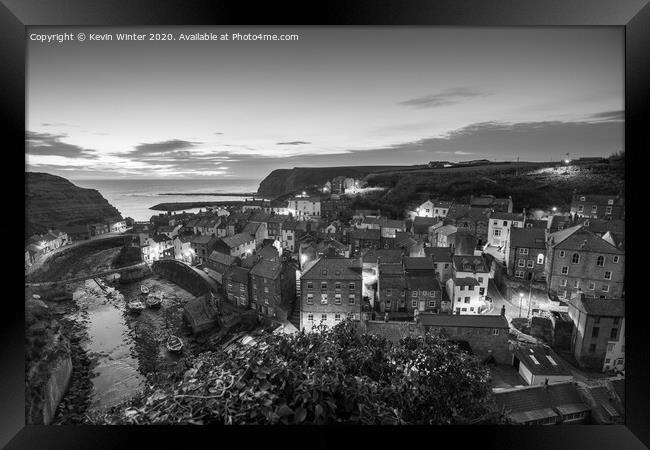 Staithes dawn Framed Print by Kevin Winter