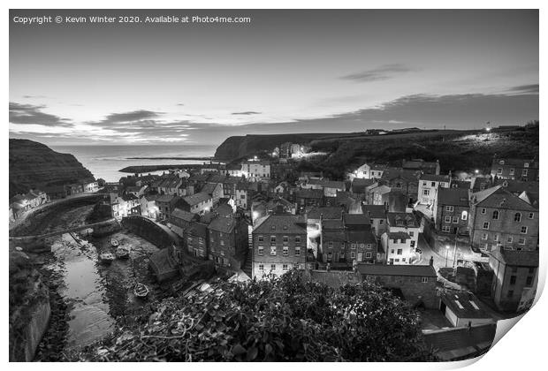 Staithes dawn Print by Kevin Winter