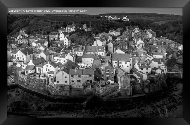 Staithes from Above Framed Print by Kevin Winter