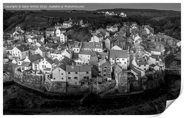 Staithes from Above Print by Kevin Winter